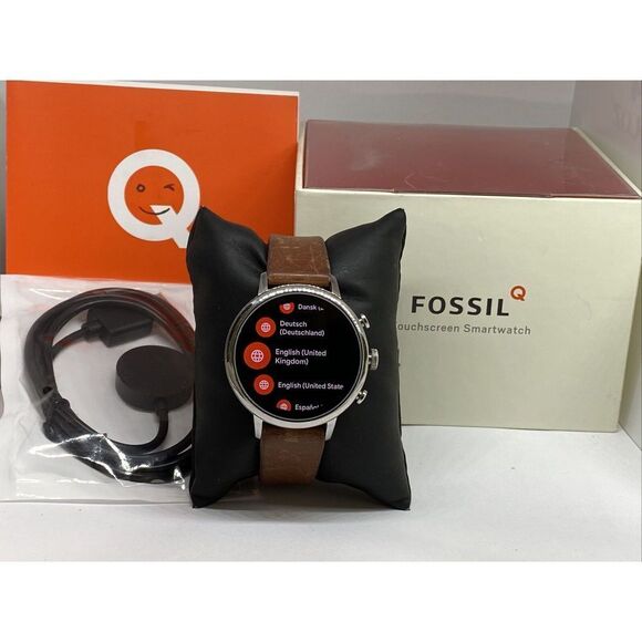 Fossil GEN 4 FTW6011 Women's Brown Leather Digital Dial Hybrid Smartwatch BS258 - Picture 1 of 12